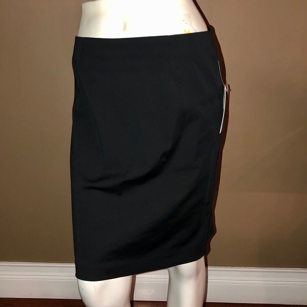 Dalia Midi Skirt with faux leather trim